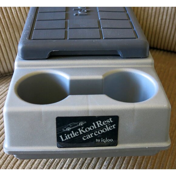 Vintage IGLOO Little Kool Rest Car Cooler Gray Blue Ice Console Cup Holder USA - Picture 3 of 15
